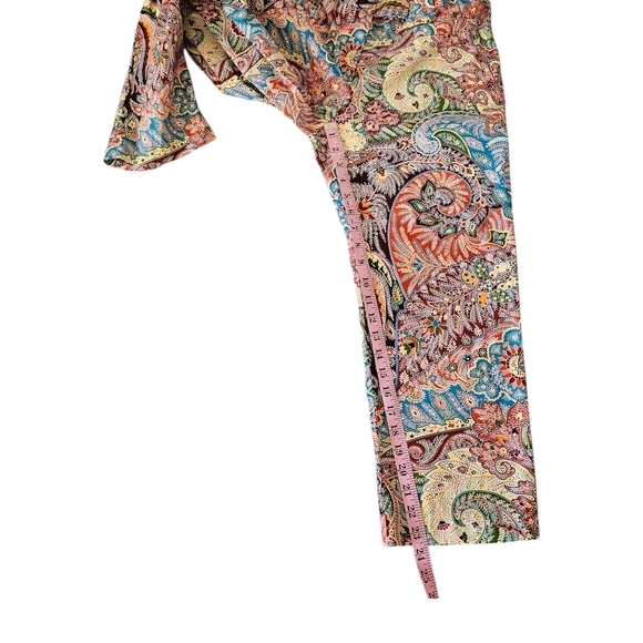J. McLaughlin Women's Paisley Crop Pants Size 4 Cotto Spring Summer - Picture 8 of 15